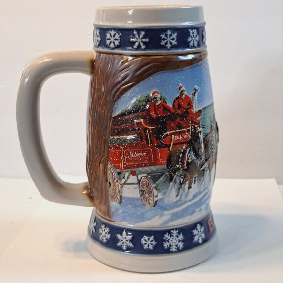 Budweiser Lighting the Way Home 1995 Holiday Stein - Picture 13 of 16